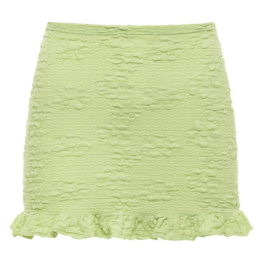 Avo Floral Ruffle Micro Skirt