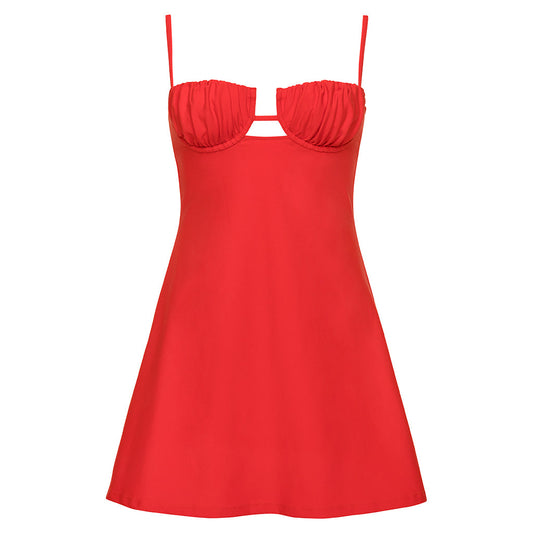 Cherry Petal Short Slip Dress