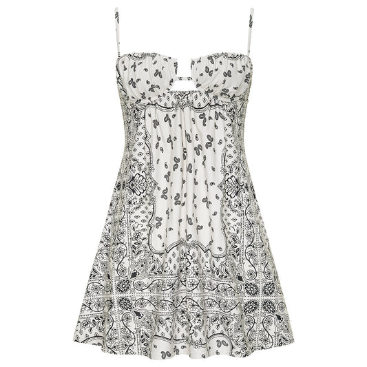 Ivy Bandana Petal Short Slip Dress