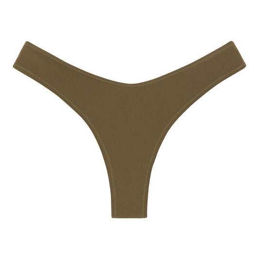 Khaki Lulu (Zig-Zag Stitch) Bikini Bottom