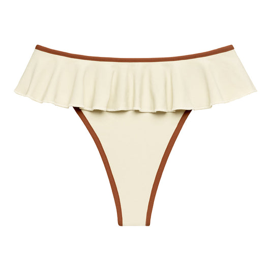 Oat Terracotta Binded Tamarindo Ruffle Bikini Bottom
