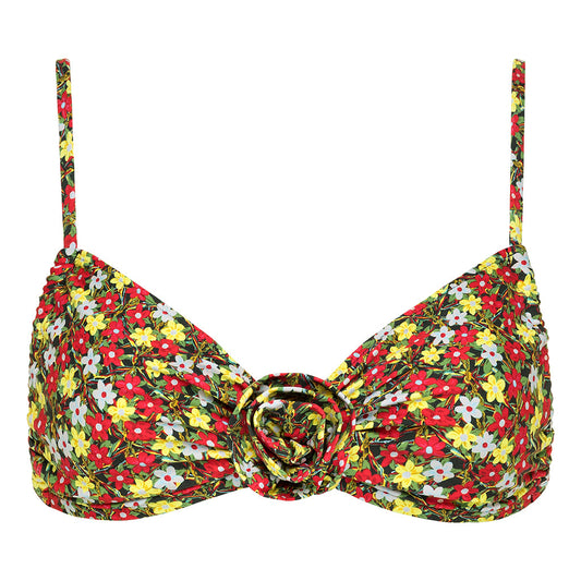 Sienna Floral Devin Rosa Bikini Top