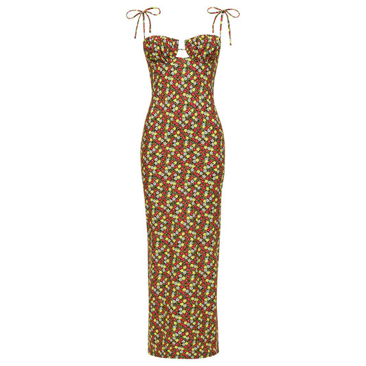 Sienna Floral Petal Long Slip Dress