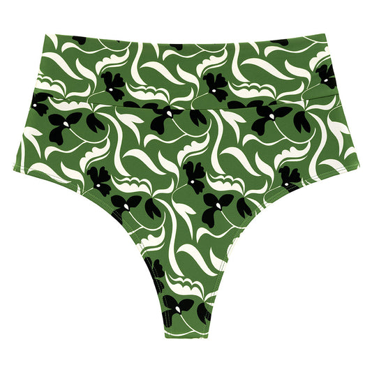 Veronica Floral Added Coverage High Rise Bikini Bottom