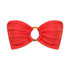 Cherry Tori Ties Bandeau Bikini Top