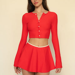 Cherry Cream Binded Ballet Skirt