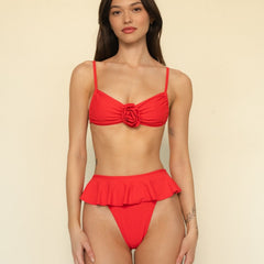 Cherry Tamarindo Ruffle Bikini Bottom