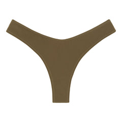 Khaki Lulu (Zig-Zag Stitch) Bikini Bottom