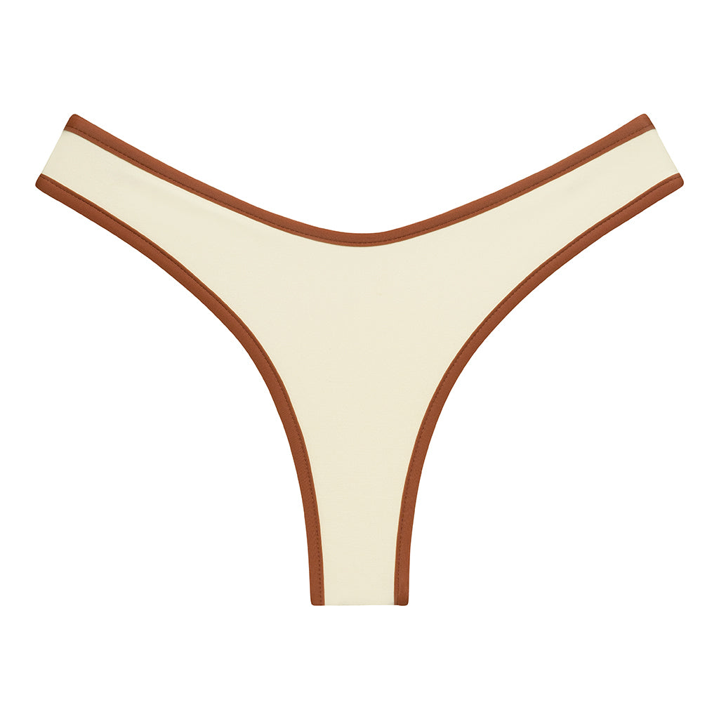 Oat Terracotta Binded Lulu Bikini Bottom