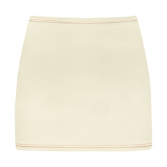 Oat Terracotta Binded Micro Skirt