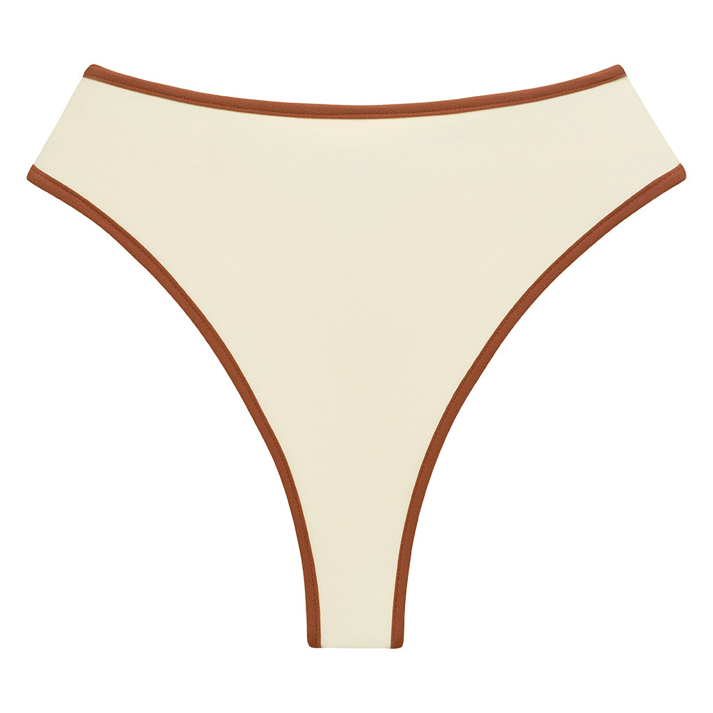 Oat Terracotta Binded Paula Bikini Bottom
