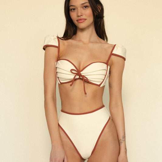 Oat Terracotta Binded Paula Bikini Bottom