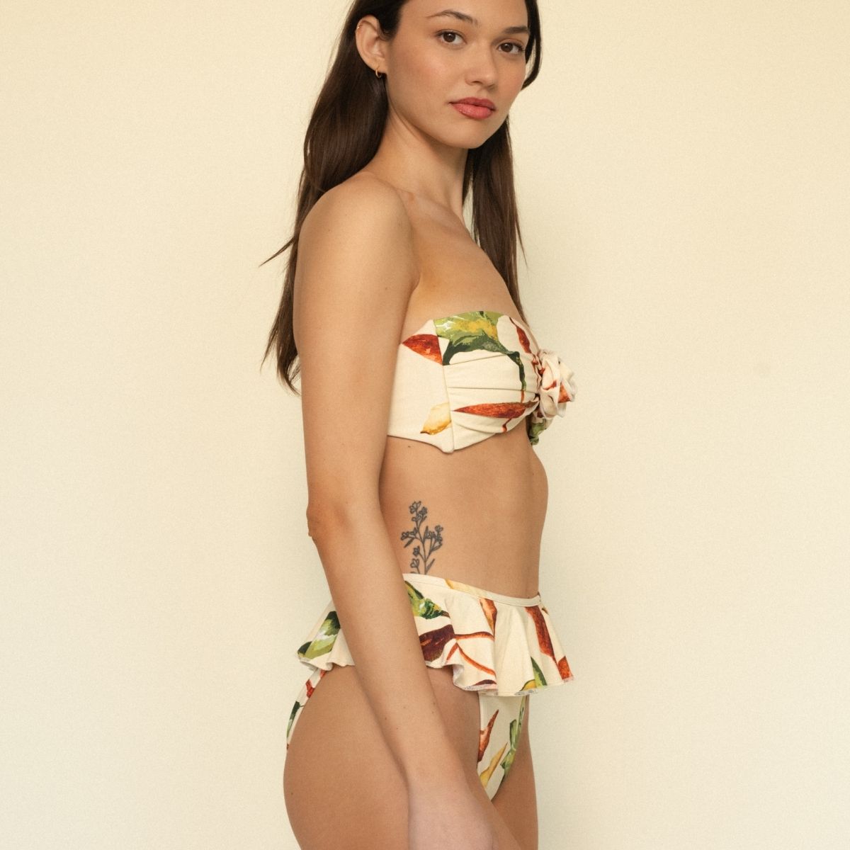 Rooted Floral Tamarindo Ruffle Bikini Bottom