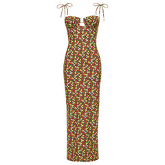 Sienna Floral Petal Long Slip Dress