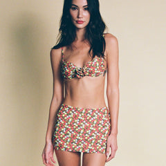 Sienna Floral Devin Rosa Bikini Top
