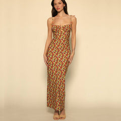 Sienna Floral Petal Long Slip Dress