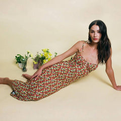 Sienna Floral Petal Long Slip Dress