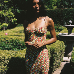 Sienna Floral Petal Long Slip Dress