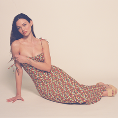 Sienna Floral Petal Long Slip Dress